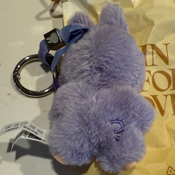 Purple Bunny Plush Keychain - Picture 6 of 8